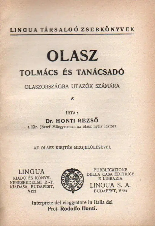 Itália Trieszttől Rómáig - Oskola Antikvárium