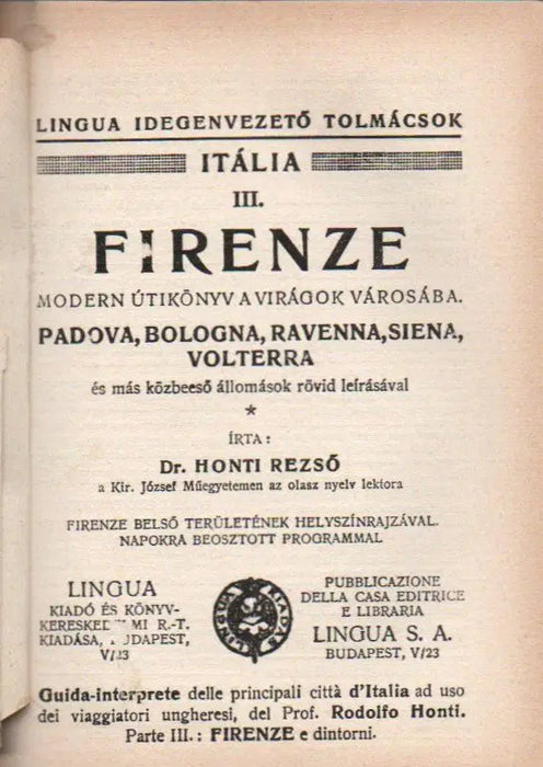 Itália Trieszttől Rómáig - Oskola Antikvárium