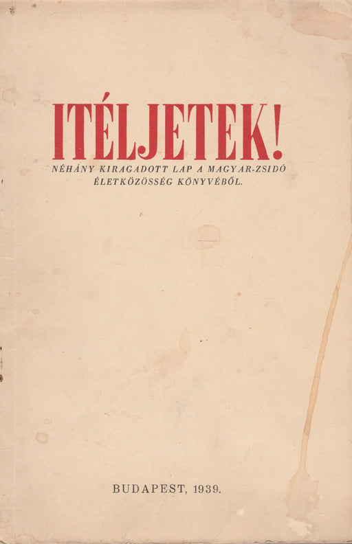 Itéljetek! - Oskola Antikvárium