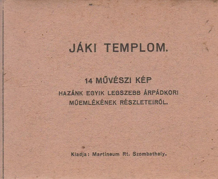 Jáki templom - Oskola Antikvárium