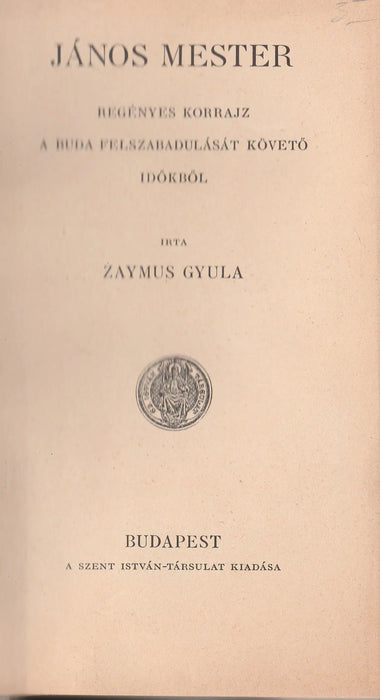 János mester - Oskola Antikvárium