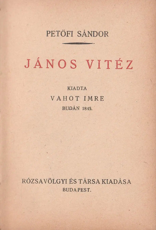 János vitéz - Oskola Antikvárium