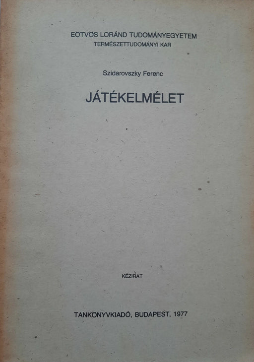 Játékelmélet - Oskola Antikvárium