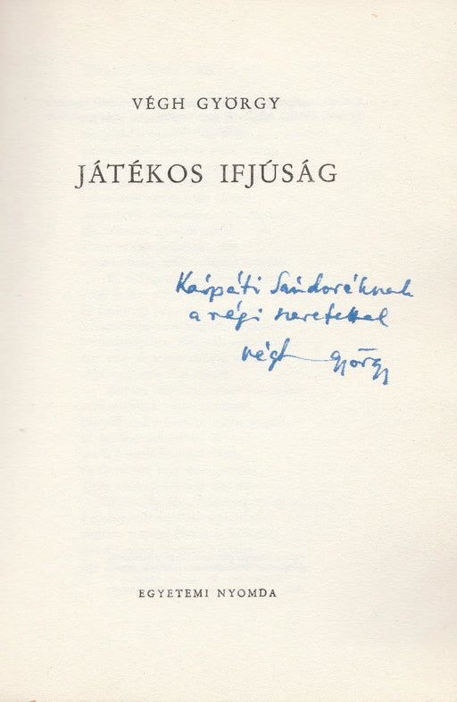 Játékos ifjúság - Oskola Antikvárium
