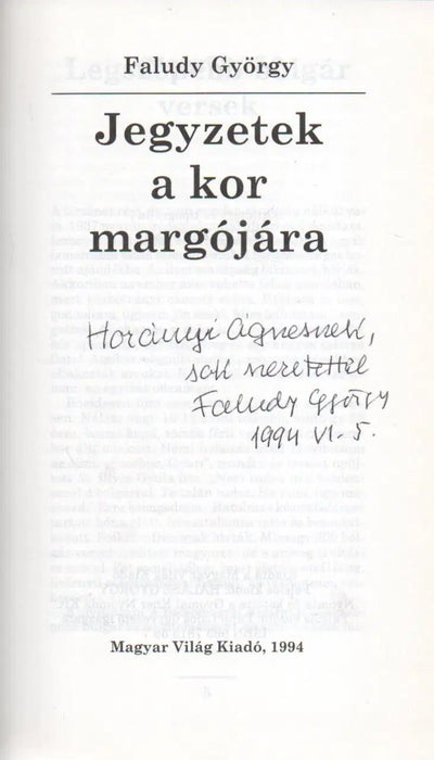 Jegyzetek a kor margójára - Oskola Antikvárium
