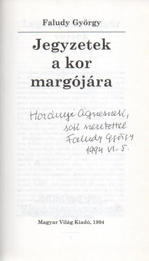 Jegyzetek a kor margójára - Oskola Antikvárium