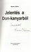Jelentés a Don - kanyarból - Oskola Antikvárium