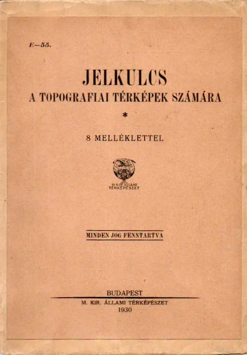 Jelkulcs a topografiai térképek számára - Oskola Antikvárium