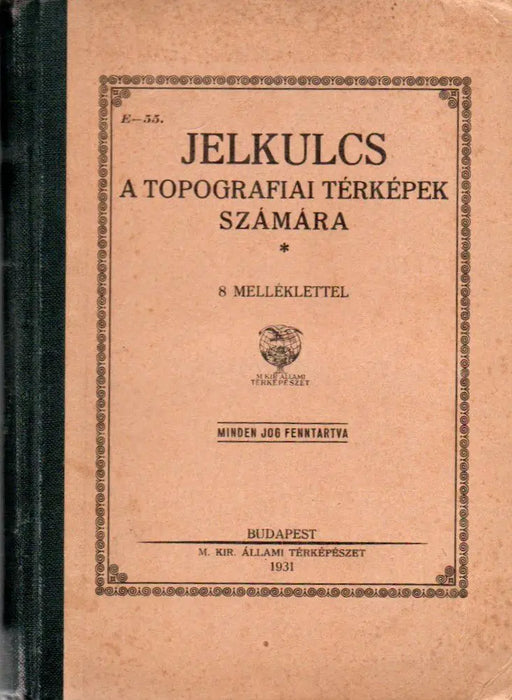 Jelkulcs a topografiai térképek számára - Oskola Antikvárium