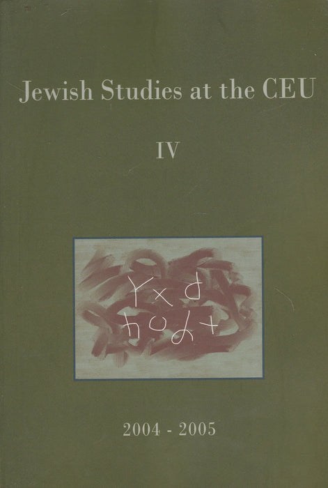 Jewish Studies at the Central European University IV. - Oskola Antikvárium