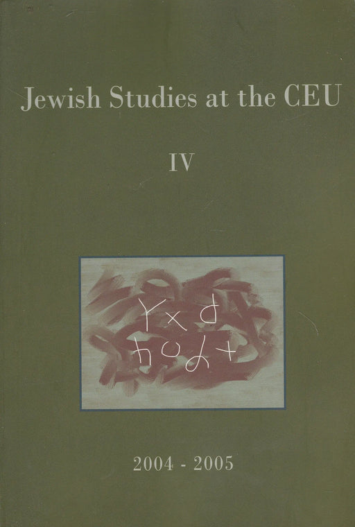 Jewish Studies at the Central European University IV. - Oskola Antikvárium