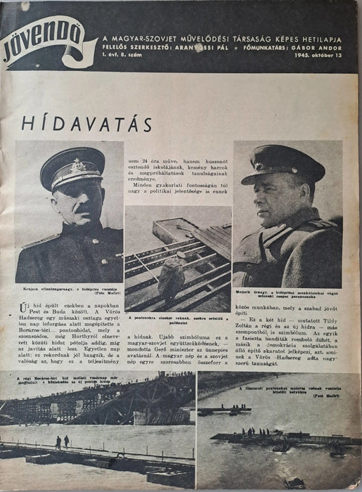 Jövendő 1945. október 13. I. évfolyam 8. szám - A címlapon Szálasi Ferenc - Oskola Antikvárium