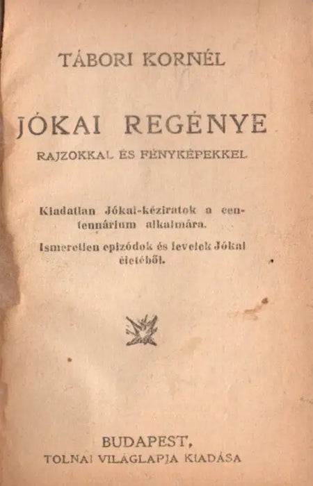 Jókai regénye - Oskola Antikvárium