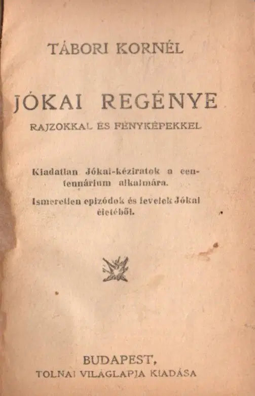Jókai regénye - Oskola Antikvárium