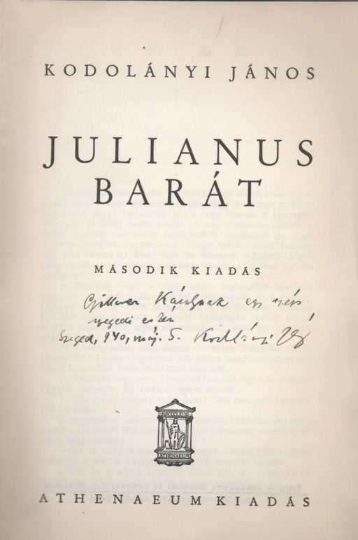 Julianus barát - Oskola Antikvárium