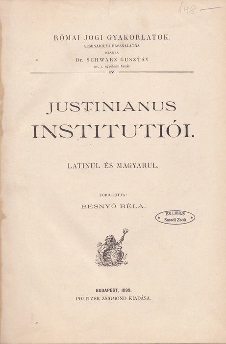Justinianus institutiói - Oskola Antikvárium