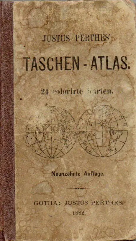 Justus Perthes' Taschen - Atlas - Oskola Antikvárium