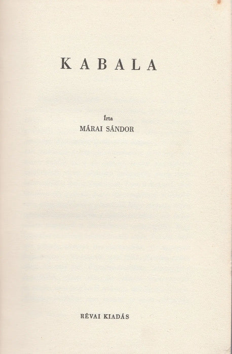 Kabala - Oskola Antikvárium