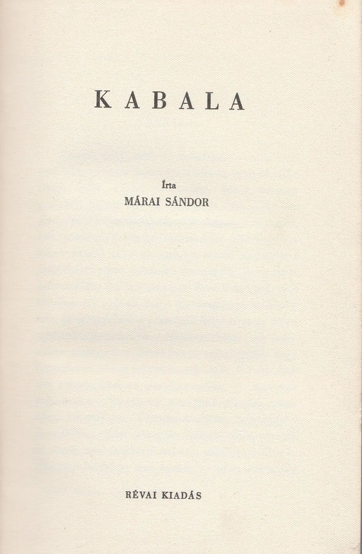 Kabala - Oskola Antikvárium