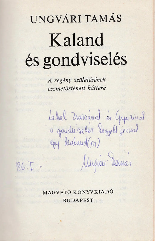 Kaland és gondviselés - Oskola Antikvárium