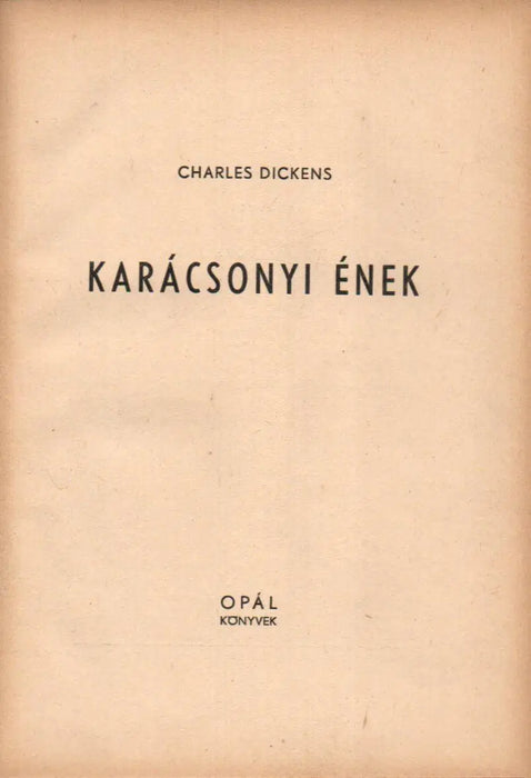Karácsonyi ének - Oskola Antikvárium