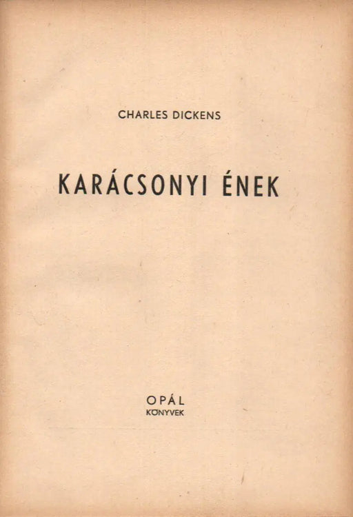 Karácsonyi ének - Oskola Antikvárium