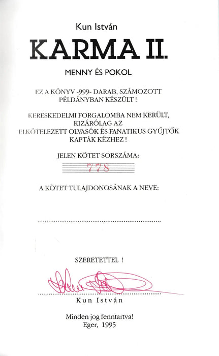 Karma II. - Oskola Antikvárium