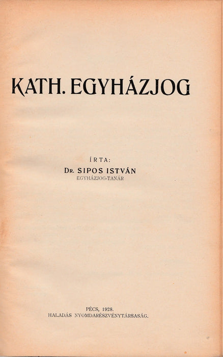 Kath. egyházjog - Oskola Antikvárium