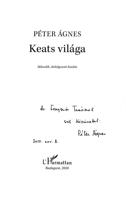 Keats világa - Oskola Antikvárium