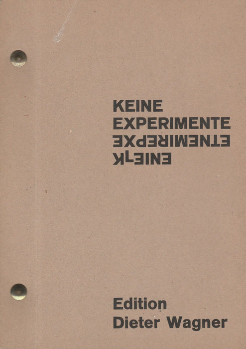 Keine Experimente – Kleine Experimente - Oskola Antikvárium