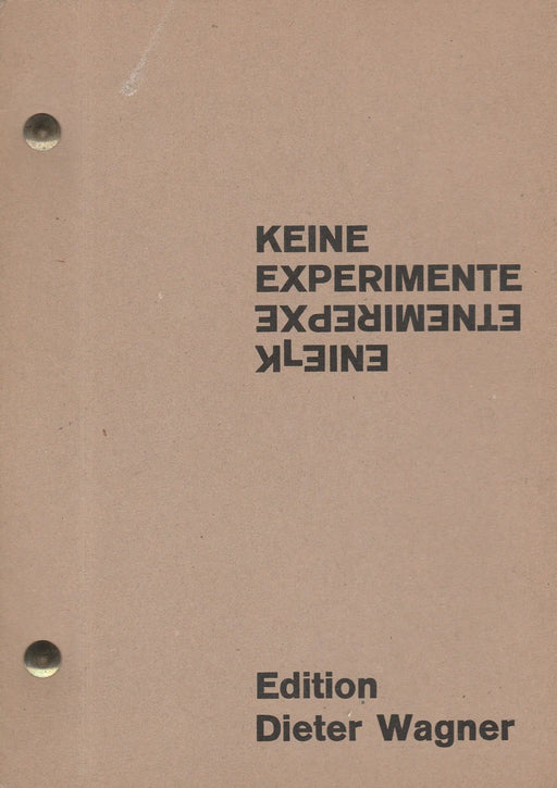 Keine Experimente – Kleine Experimente - Oskola Antikvárium