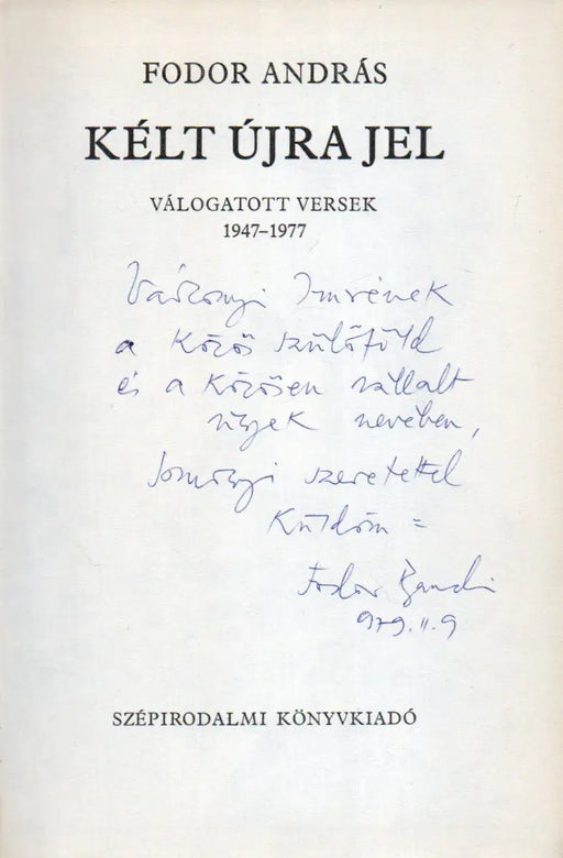 Kélt újra jel - Oskola Antikvárium
