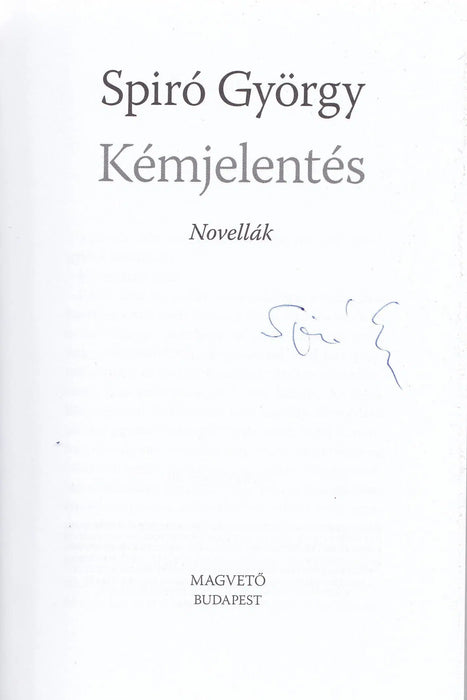 Kémjelentés - Oskola Antikvárium