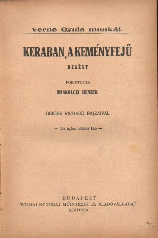 Keraban, a keményfejű - Oskola Antikvárium