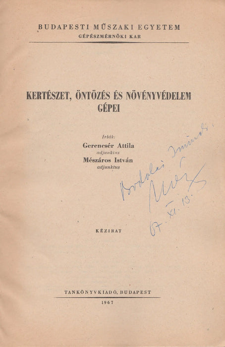Kertészet, öntözés és növényvédelem gépei - Oskola Antikvárium