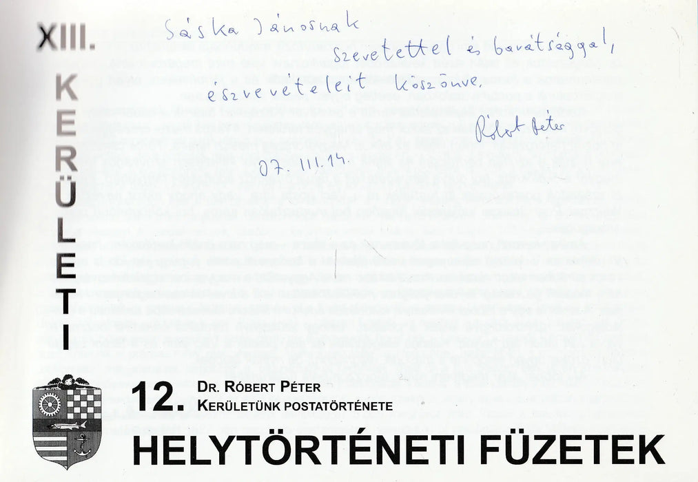 Kerületünk postatörténete - Oskola Antikvárium