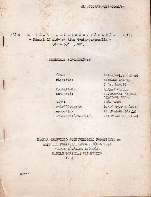Két magyar parasztegyéniség I - II. - Nánási László - és Rácz Gyula - portréfilm - Oskola Antikvárium
