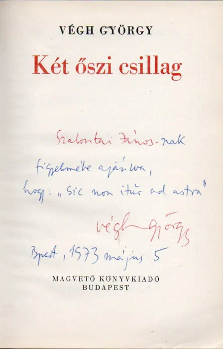 Két őszi csillag - Oskola Antikvárium