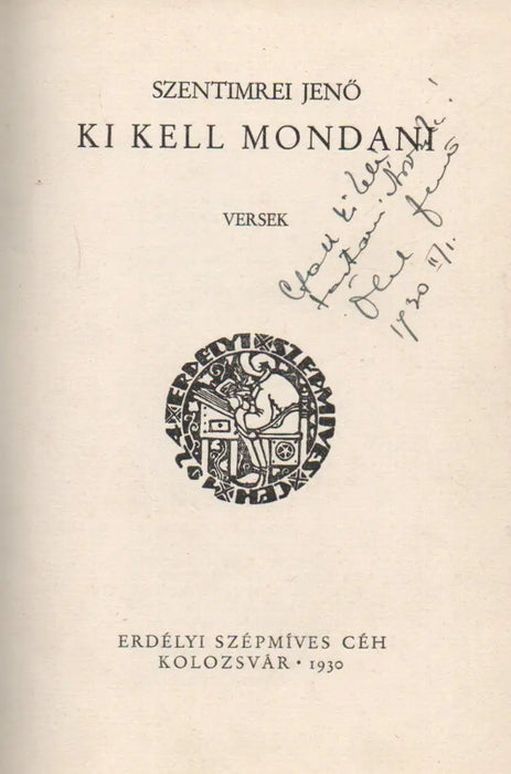 Ki kell mondani - Oskola Antikvárium