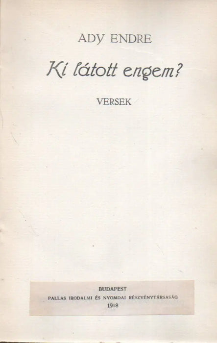 Ki látott engem? - Oskola Antikvárium