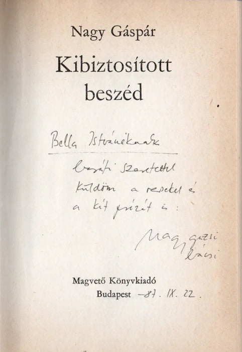 Kibiztosított beszéd - Oskola Antikvárium