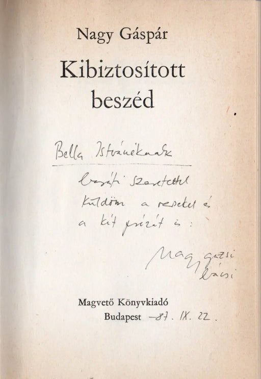 Kibiztosított beszéd - Oskola Antikvárium