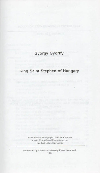 King Saint Stephen of Hungary - Oskola Antikvárium