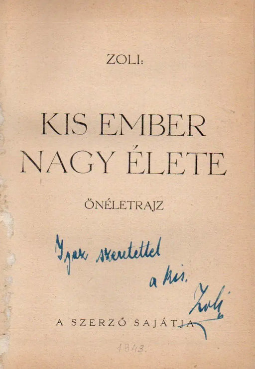 Kis ember nagy élete - Oskola Antikvárium
