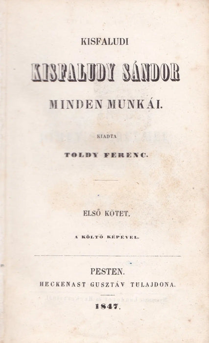 Kisfaludi Kisfaludy Sándor minden munkái I - II. - Oskola Antikvárium