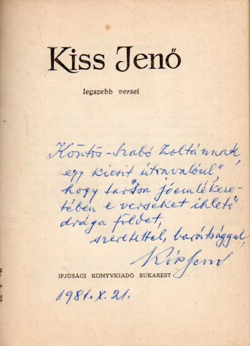 Kiss Jenő legszebb versei - Oskola Antikvárium