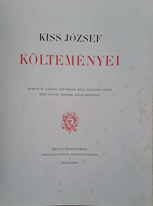 Kiss József költeményei - Oskola Antikvárium