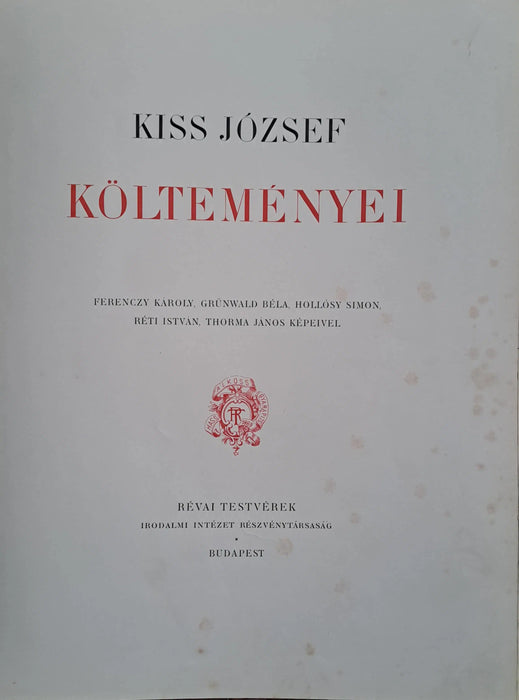 Kiss József költeményei - Oskola Antikvárium
