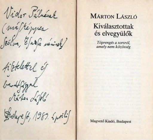 Kiválasztottak és elvegyülők - Oskola Antikvárium