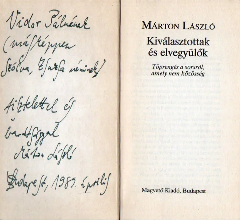 Kiválasztottak és elvegyülők - Oskola Antikvárium
